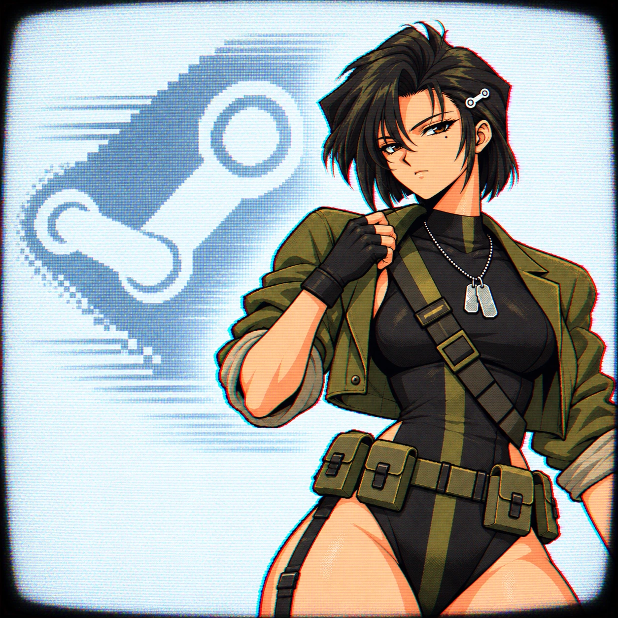 Steamata, retro anime military character